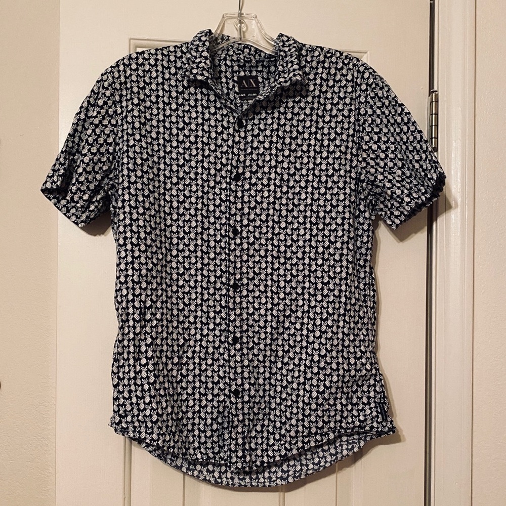 Armani Exchange Pineapple Button Up Size Medium